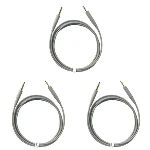 3X for Bose QC35 Headphone Cable QC25 QC35 II QC45 Soundtrue Audio Cable 3.5 to 2.5 Portable Pair Recording Cable,Gray