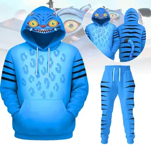 KawaiiAnimeTigerCostumeSet.CuteDerpyHoodie&JoggerforCasualCosplay&Loungewear.GettheK-PopInspiredCharacterLook.PerfectComfyGiftforFans.ClothesFabric