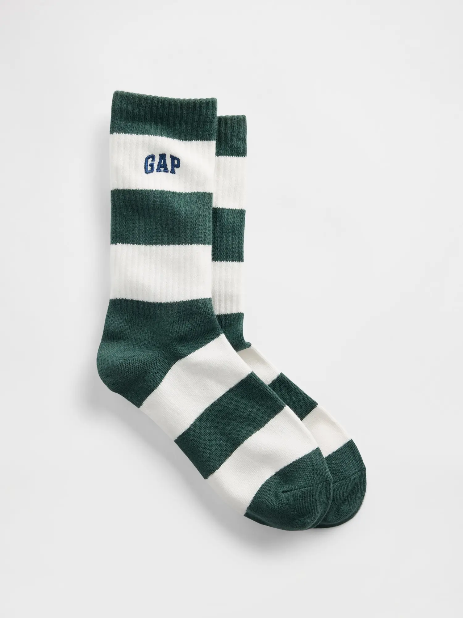 Gap Men's Rugby Stripe Logo Crew Socks