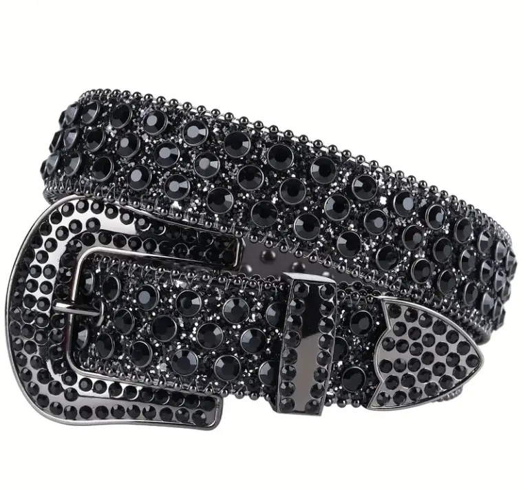mens rhinestone belts - TikTok Shop display picture 1