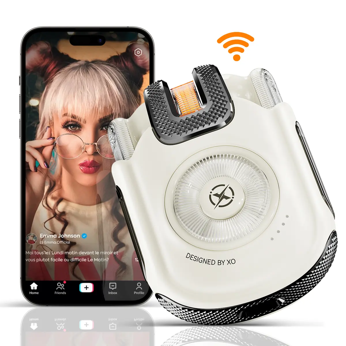 2 in 1 Bluetooth earbuds and TikTok Scrolling Remote Control, Control remote photograph, Page Turner for Kindle App, iOS Android Phone Compatible