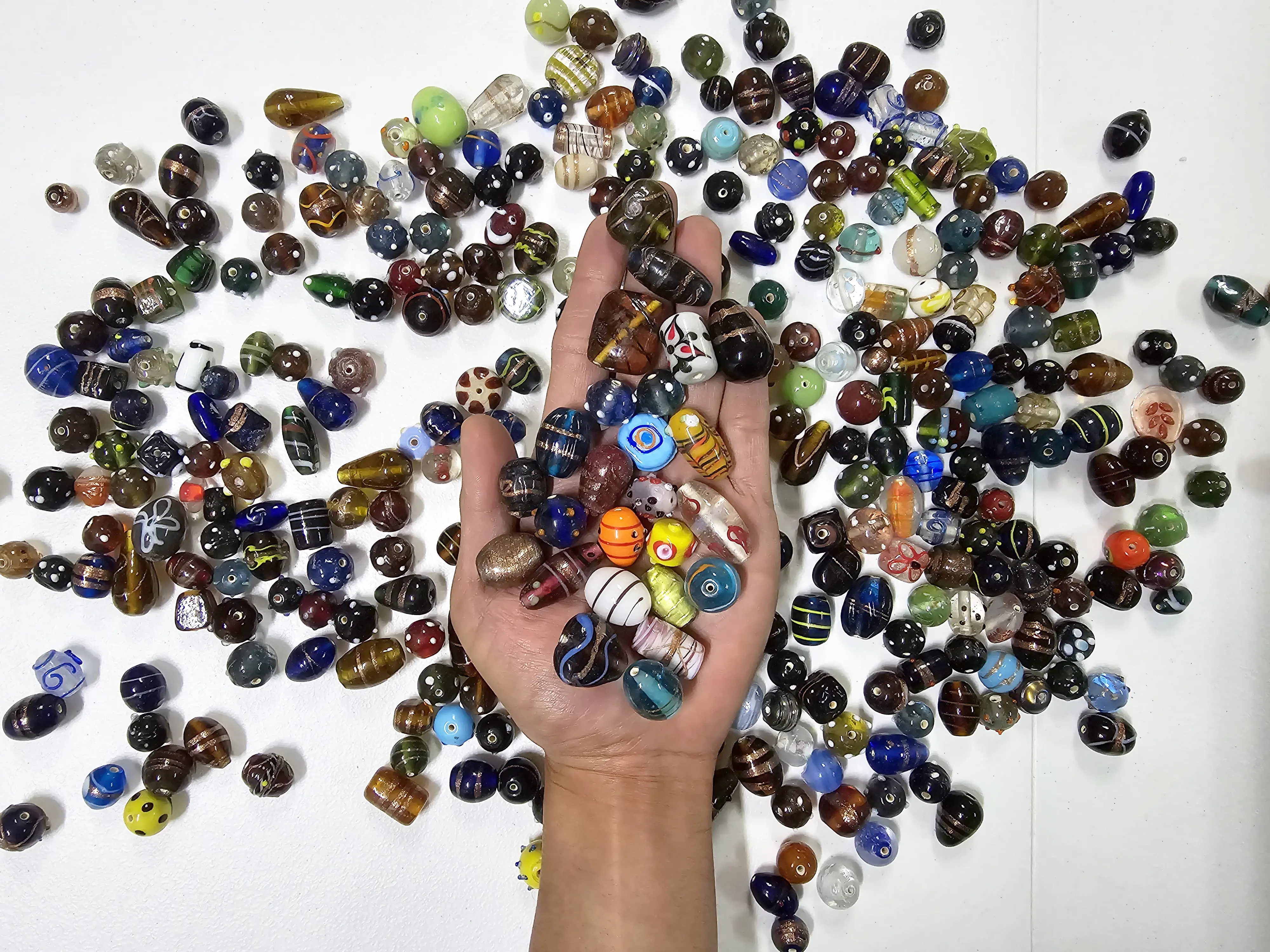 Bulk Assorted Glass Beads Random Mix Bead Soup
