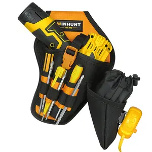 Winhunt Wh011 Electric Drill Waist Bag, Oxford Cloth Material, No Belt Included, Durable Construction, Ideal for Drilling Tasks, Portable Tool Bag