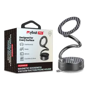 MyBat Pro FlexHold Magnetic Gooseneck Vacuum Suction Phone Holder - Black