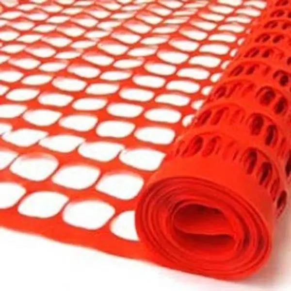 Tenax 82094004 Orange Economy Outdoor Safety Fence, 4x50ft Roll Polyethylene Warning Barrier with Oval Openings