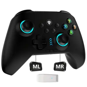 YUYIU Halleffect wireless PC controller（Not For XBOX), with RGB lighting/programming/Hall rocker/Hall trigger/vibration, three mode switch controller, plug and play, suitable for Windows PC, Android, Switch, TV with 59.06 inch data cable/2 remote sensing
