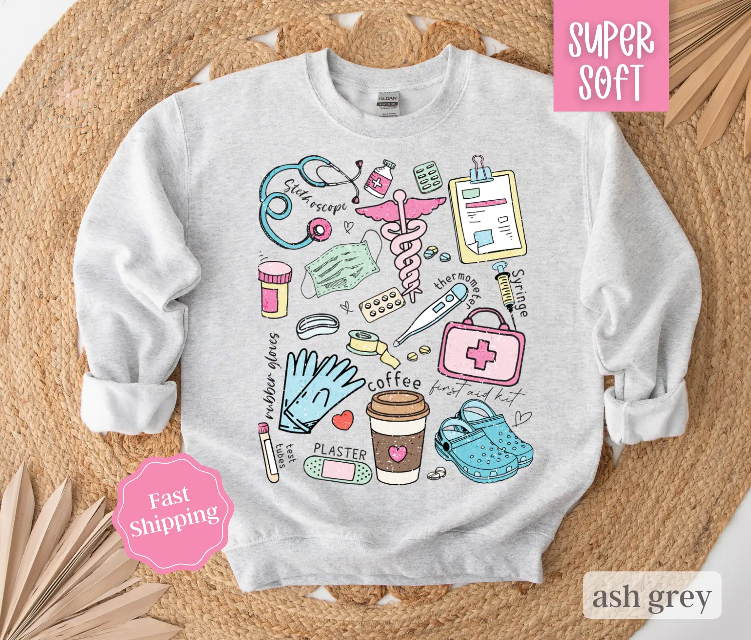 Registered Nurse Sweatshirt, Nurses Crewneck, Gift for Nursing Student, Womens Sweatshirt