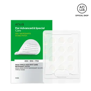 [Anua Official Shop] Triple Acid Spot Care Microdart Patch (12EA) ｜spot care, AHA, BHA, PHA, Centella, Hydrocolloid Patch, korean skincare, non-comedogenic, acne calming, sensitive skin, soothing, gentle, acne-safe, gentle exfoliant
