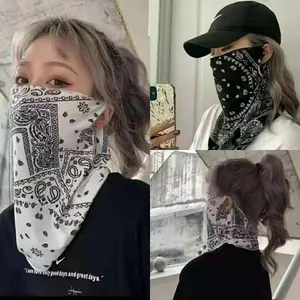 Summer sun protection mask men and women hip hop cashew flower tide cycling sleeves UV protection veil light breathable shade