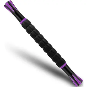 Muscle Roller Massage Roller Stick for Athletes, Help Reducing Muscle Soreness Cramping Tightness Leg Arms Back Calves Muscle Massager(Green White - 18 inch)