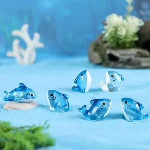 Summer Random Color Cute Shark Shaped Resin Ornament, 10pcs/30pcs Mini Simulation Cartoon Static Fish Decoration, Fish & Aquatic Supplies for Home & Office, Pet Supplies, Fish Tank