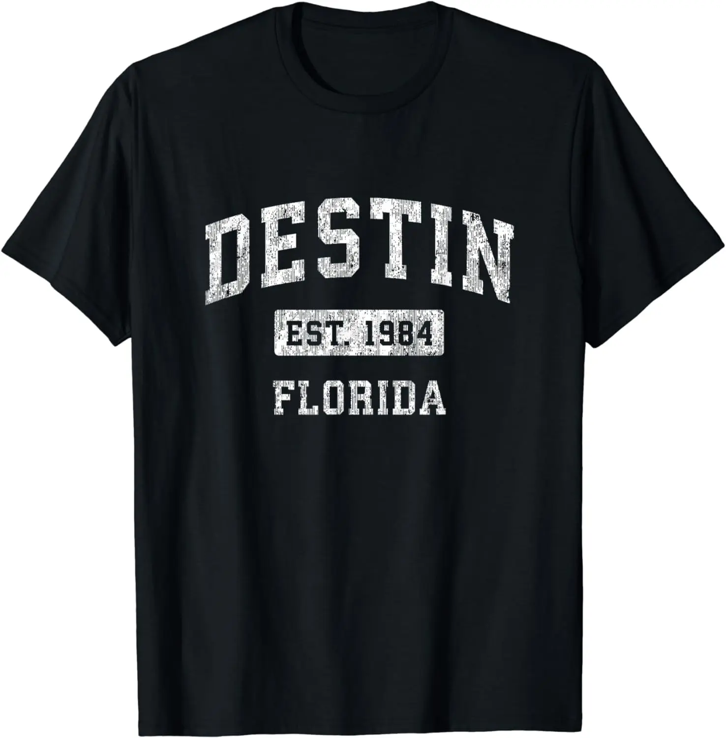 100% Cotton Destin Florida FL Vintage Established Sports Design T-Shirt
