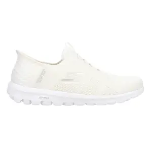 Skechers Womens Slip-Ins Go Walk Travel Milan Walking Walking Sneakers Shoes - Off White