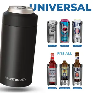Universal Buddy - Fits 12oz Cans, Slim Cans, 12oz Bottles, 16oz Cans | Coffee Cup - Double Wall Insulated Drinkware