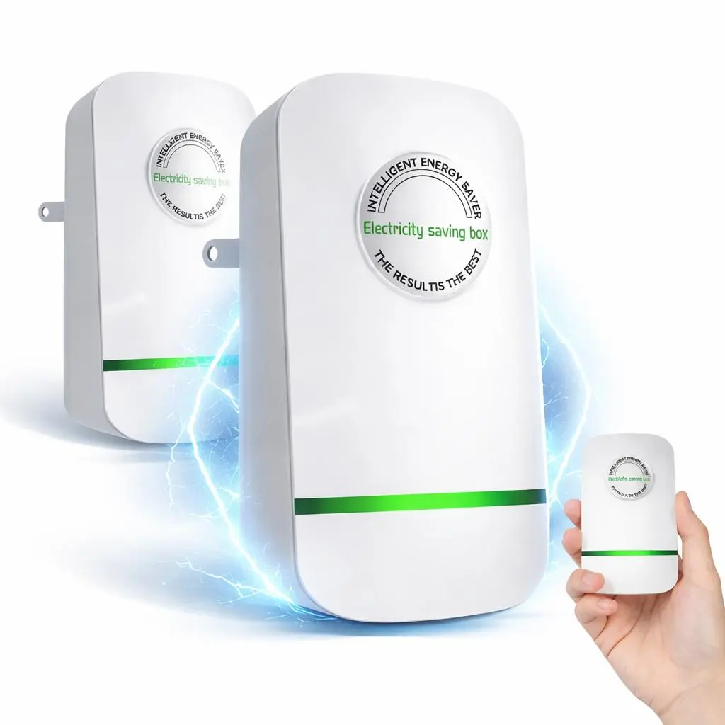 Energy Saving Socket Plug-In Power Box with US Plug, 2026 Updated Design, 90-250V Wide Input Range Compatibility
