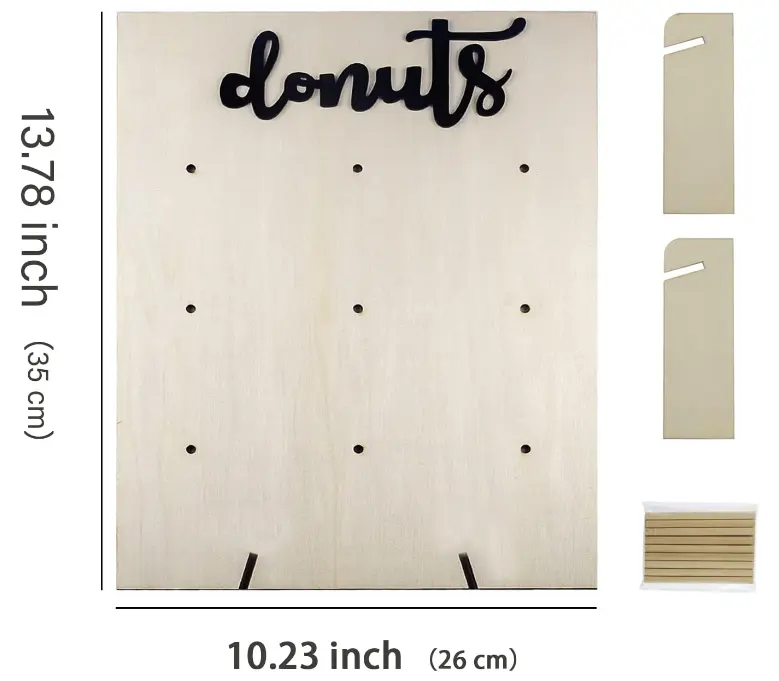 Wooden Donut Stand for Parties Wooden Donut Stand for Parties