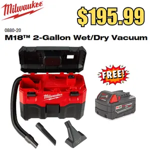 M18™ 2-Gallon Wet/Dry Vacuum with Free M18 XC5.0 Battery Promo