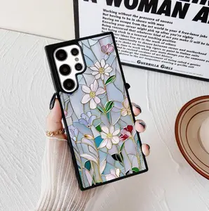 Vintage Floral Flowers Phone Case for S25 Ultra/S24/S23/S22 Plus FE, Anti-Fall Slim Protective Phone Case FGHRMSX01