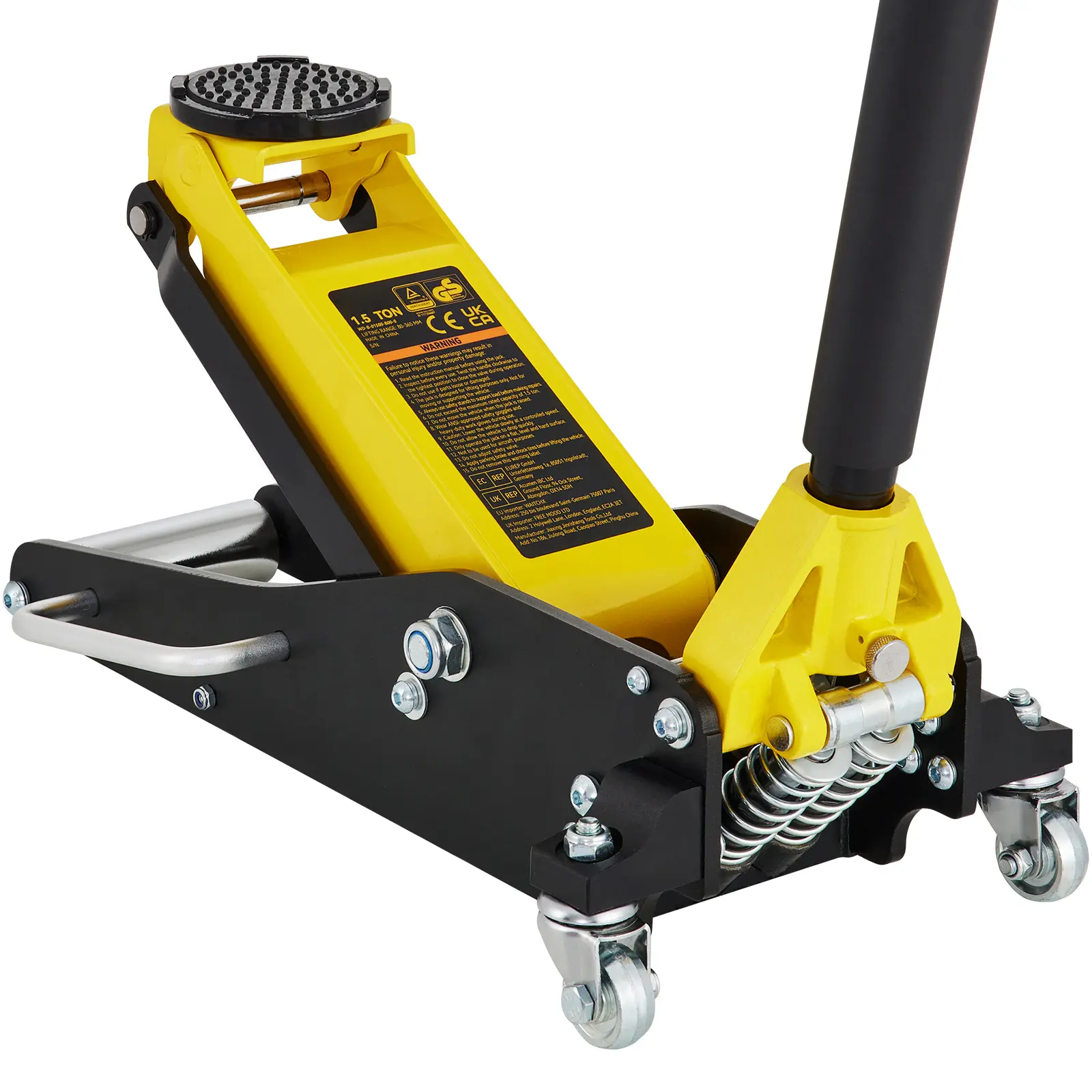 【Summerfinds】VEVOR Floor Jack,1.5 Ton Low Profile Floor JackAluminum and Steel Racing Floor Jack with Dual Pistons Quick Lift PumpFloor Jack Lifting Range 3-3/20"-14-10/27"