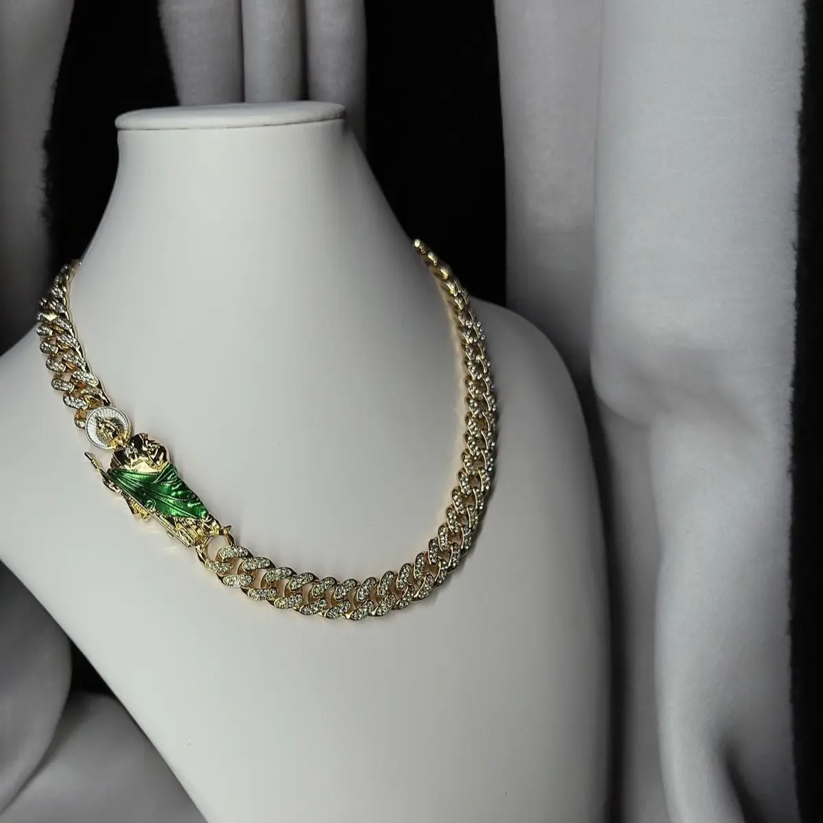 Brand New Saint Miami Cuban Link Chain Necklace - Gold Chain Fashion Costume Jewelry Accessory, Cuban Link Necklaces, Gold Chain Necklaces