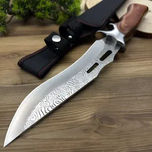 Outdoor hiking knife, stainless steel straight knife, sharp for cutting and chopping, outdoor hiking knife, men's outdoor tool,