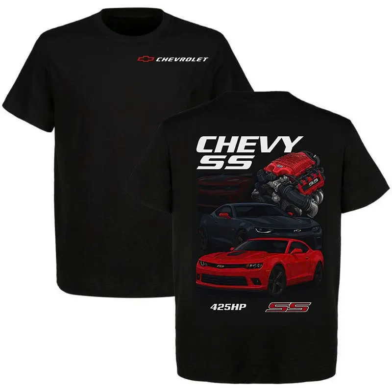 Chevy SS 425HP Camaro T-Shirt – Muscle Car Tee, Truck Graphic Shirt For Muscle Car Enthusiasts Perfect Gift for Him or Her Top Men Made In USA