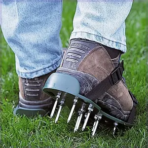 Garden Lawn Aeration Shoes with Spikes, Ergonomic Lawn Aerator Shoes for Courtyard Grass Planting, Garden Tools Supplies, Lawn Booster Accessories for Outdoor Use