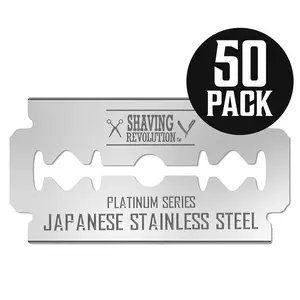 Double Edge Razor Blades - For Men's Safety Razor Blades for Shaving Comfort - 50 Japanese Stainless Steel Blades Double Edge Razor Blades - For Men's Safety Razor Blades for Shaving Comfort - 50 Japanese Stainless Steel Blades