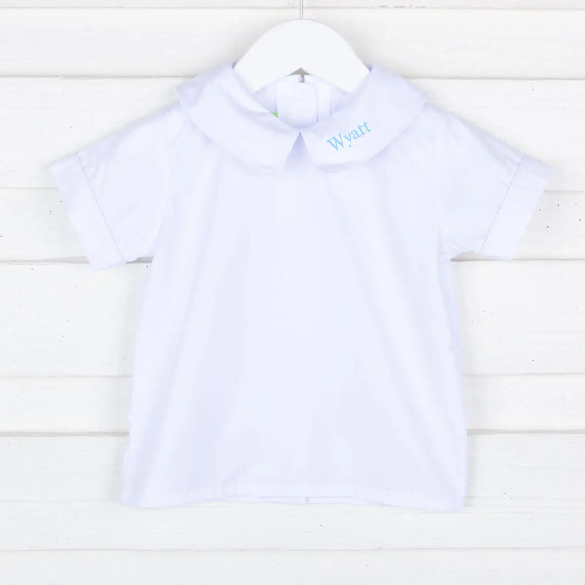 Boys White Short Sleeve Undershirt