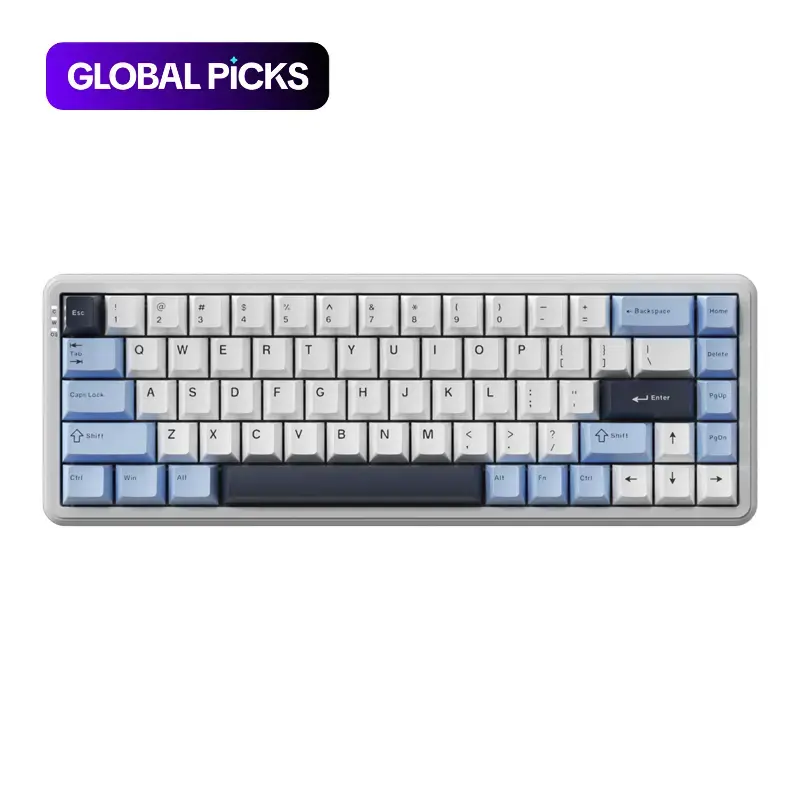 AJAZZ AK680 Wired 8K Mechanical Game Keyboard with Magnetic Switches, PC Accessories Gaming, Full-Key Hot-Swappable RGB Backlit Lighted Mechanical Keyboard for Gaming and Office, Ergonomic Durable Keyboard #GLOBAL PICKS