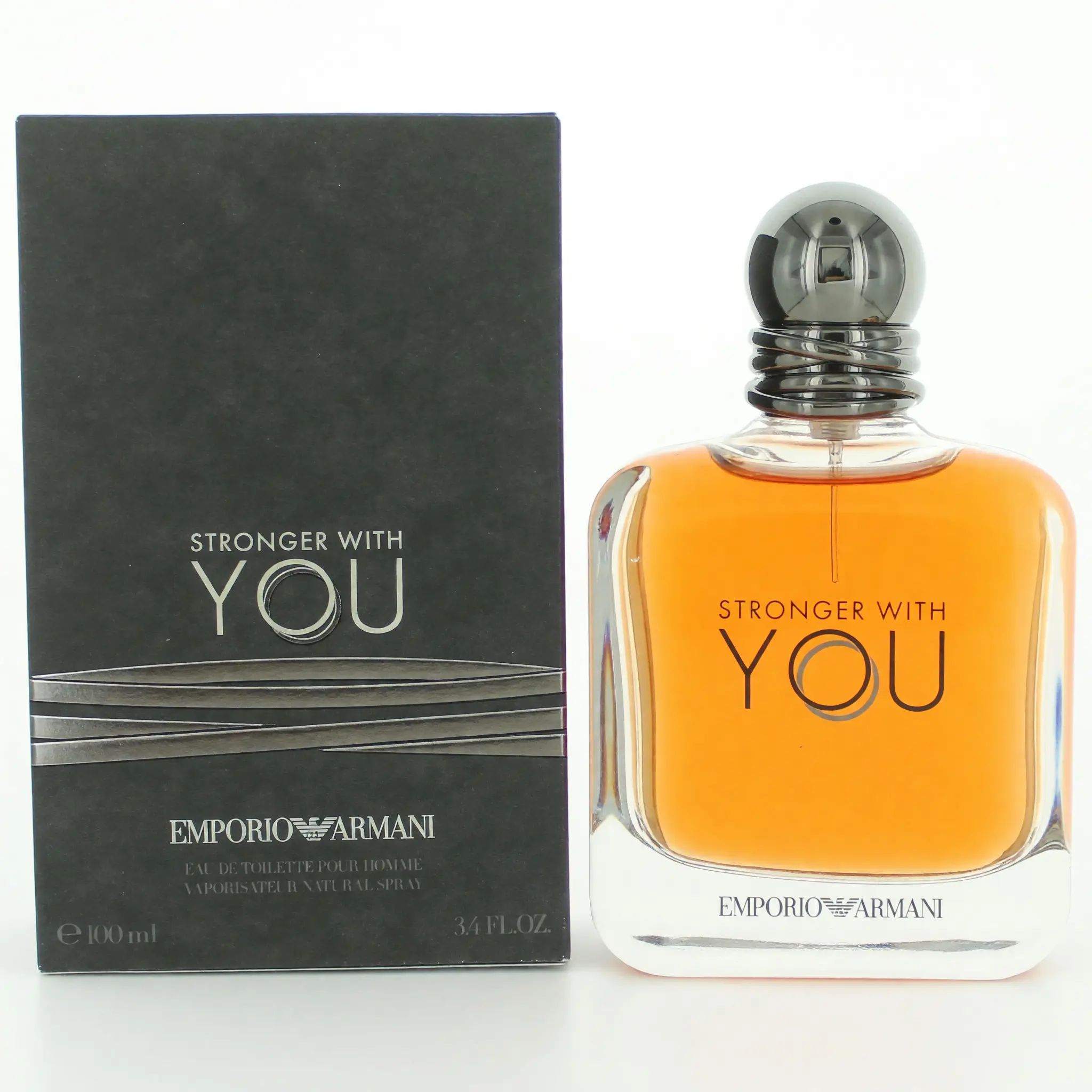 Stronger With You by Emporio Armani, 3.4 oz EDT Spray for Men, Pineapple, Peppermint, Eau De Toilette Spray Men's Fragrance, Vanilla Scents, Designer Men's Fragrance