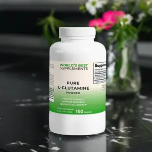 World's Best Supplements Pure L-Glutamine Powder 10.6oz 150 Servings US Made Supplement for Growth & Release