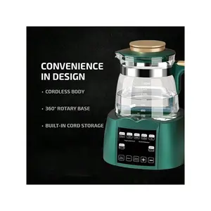 1.7L Smart Thermostatic Kettle + Milk Frother - Auto Temp Control, 2H Keep Warm, Brew Program - Perfect for Coffee & Tea!