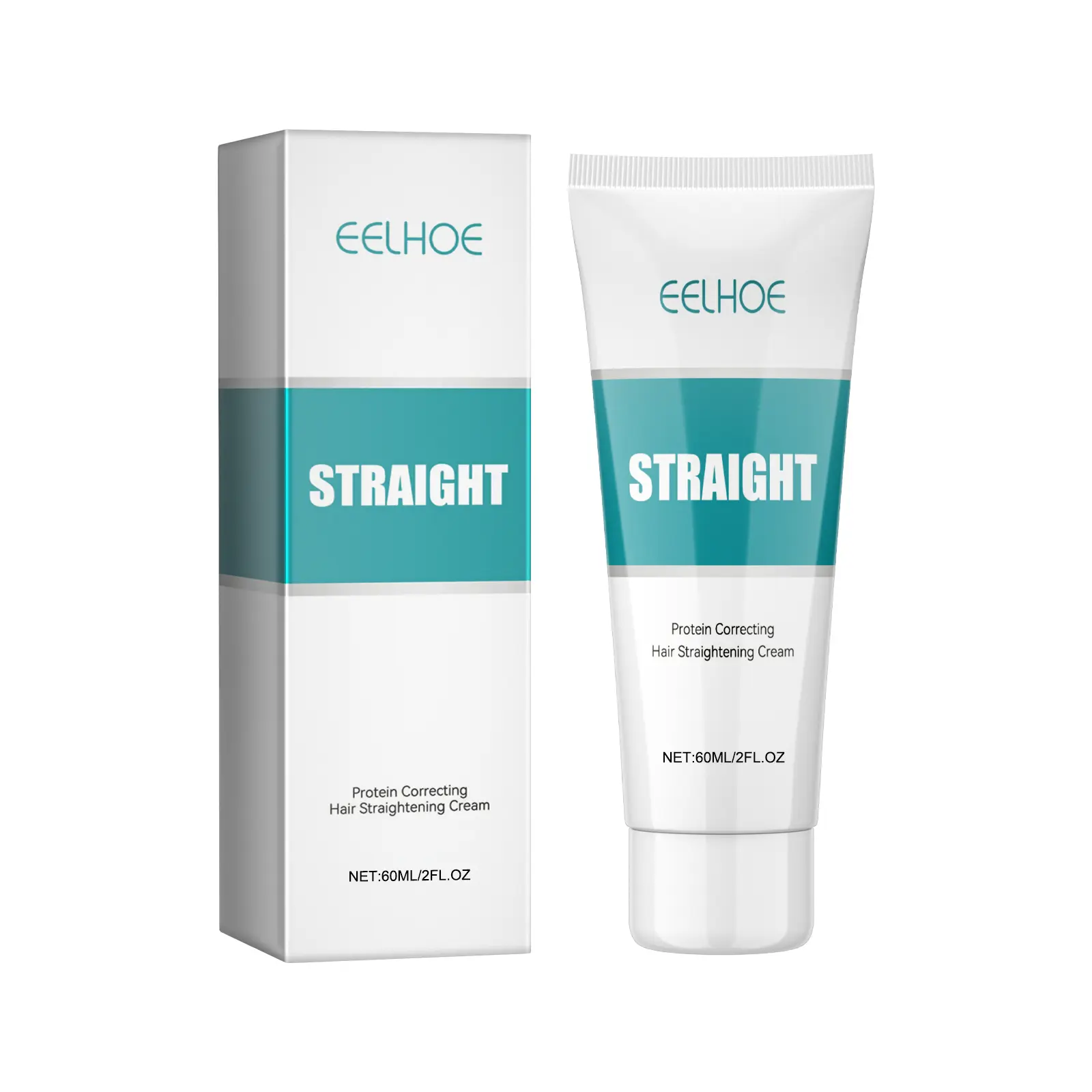 EELHOE Protein Hair Straightening Cream with Collagen and Plant Extracts for Frizz Control Deep Conditioning and Smooth Shiny Hair
