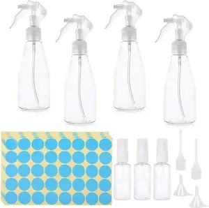 200ml Plastic Spray Bottle Leak Proof Misting for Cleaning Solutions(4 PCS)