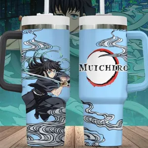 New Muichiro Tokito Kimestu no Yaiba Demon Slayer Anime Custom Quencher Stainless Steel Tumbler L3N
