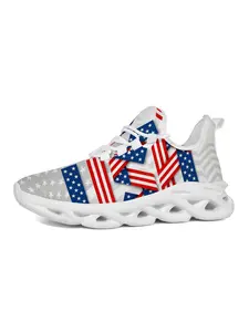 Exclusive Recommendation American Flag Sneakers, Patriotic Print, Breathable Material, Classic Versatile Style, Perfect for Parties & Sports