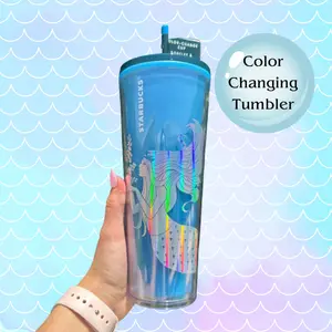 Starbucks Venti 2021 blue siren mermaid color changing cup