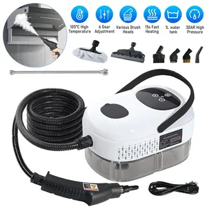 1500W Handheld Steam Cleaner, 50 PSI High-Pressure Steam, 1000ml Tank, 6-Level Adjustable, 105°C/221°F Fast Heat in 15s, Portable Multi-Surface Steamer with 16-Piece Kit