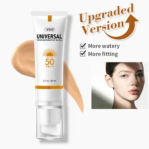 VGO Universal Tinted Moisturizer SPF 50 Plus 50ml 8 Seconds Film Forming 8X Protection Water Resistant Physical Plus Chemical Sunscreen Anti Aging Soothe Skin Reef Safe Oil Free Washable All Skin Types