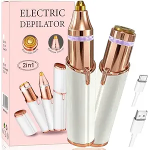 [Graduation Gifts]2-in-1 Electric Facial & Eyebrow Hair Trimmer, Precision Eyebrow Shaper & Lip Hair Remover, Portable Painless Facial Hair Removal Tool for Women