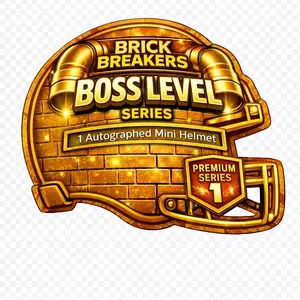 BOSS LEVEL  BRICK BREAKER SERIES SIGNED MINI HELMET  - PYT - OR SPORTS TRADING CARD