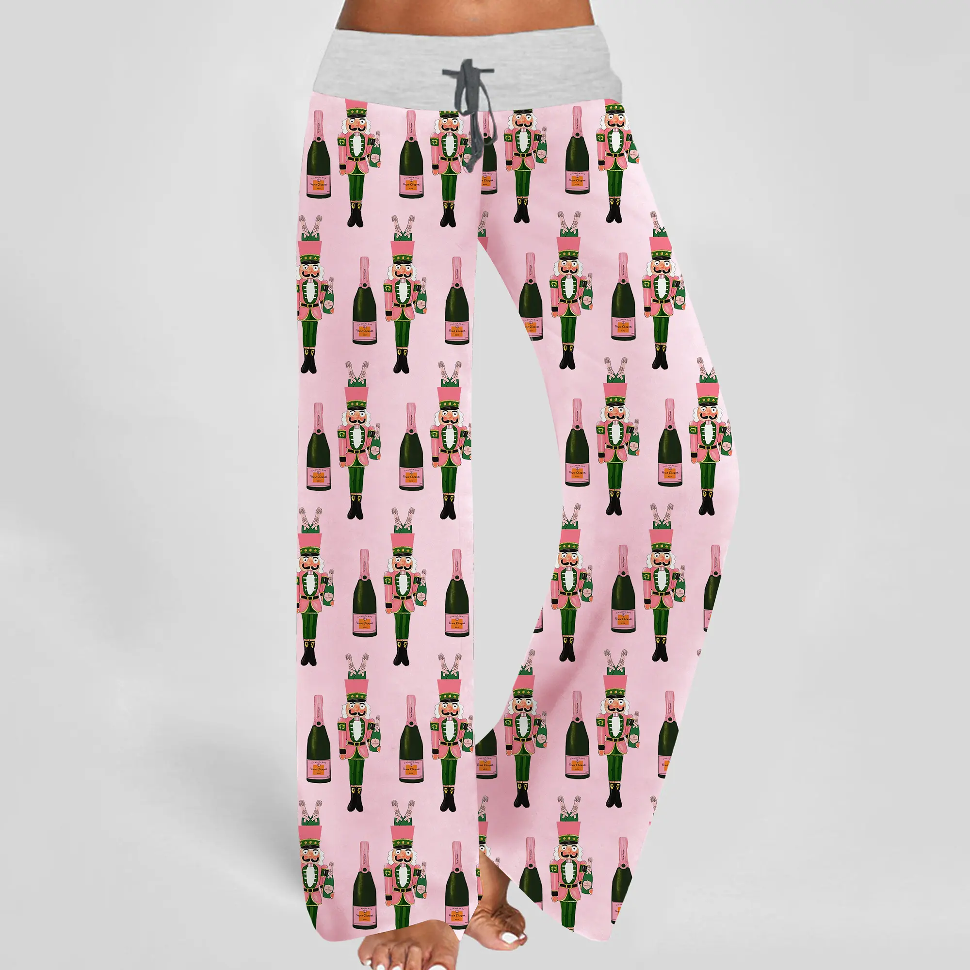 Bucket Nutcracker Contrast Wide Leg Pants For Women - SHESHOW