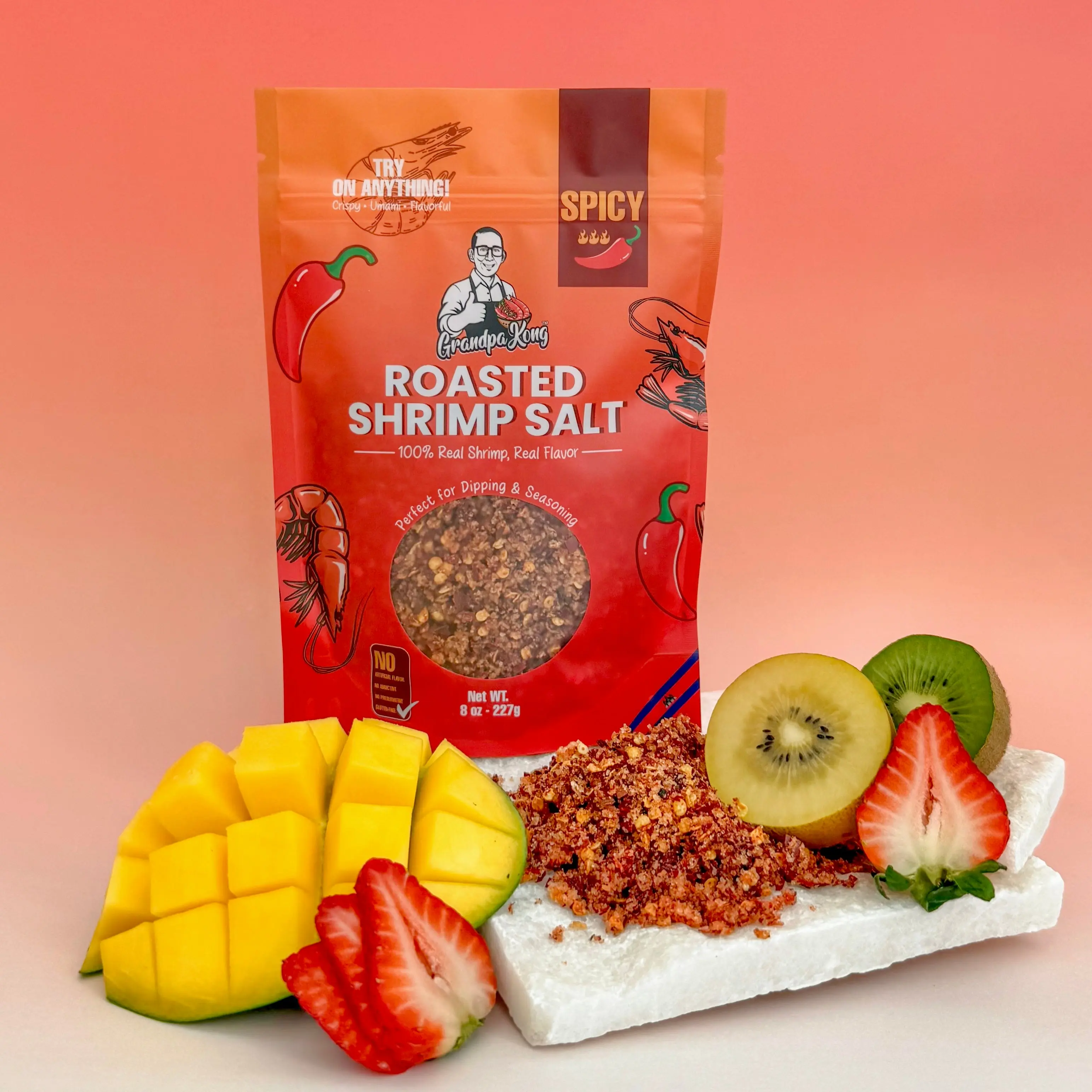 PREMIUM Roasted Shrimp Salt - SPICY Flavor with Natural Spice