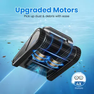 [Robotic Pool Cleaner] 2026 Upgraded Robotic Pool Cleaner with Smart Navigation - Automatic Vacuum for In-Ground Pools Up to 2000 Sq.ft. Climb Walls, Clean Waterline & Steps with Powerful Suction. Cordless-Enjoy Crystal Clear Water Every Day
