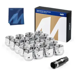 Orion Motor Tech 20pcs M12x1.5 Lug Nuts,12x1.5mm Wheel Lug Nuts Compatible with 2006-2020 Ford Fusion, 2000-2019 Focus, 2001-2023 Escape Aftermarket Wheel, Ford Focus Fusion Escape and More, 611-303, CV6Z1012C OEM Style, Chrome, fathersdaygift