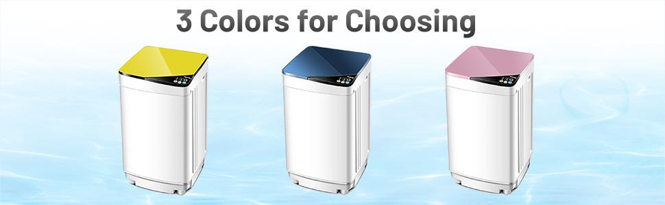 [Costway] Full-Automatic Washing Machine Portable Washer and Spin Dryer 8lbs Capacity Compact Laundry Washer with Built-in Barrel Light Drain Pump and Long Hose for Apartments Camping-springtok