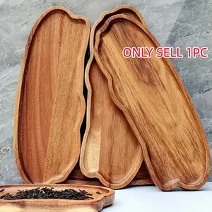 Wooden Tea Tray, 1 Count Serving Tray, Snack Tray, Fruit Tray, Dessert Tray, Salad Plates, Tea Tray, Kitchen Storage Tray, Home Decor Tray, Tableware