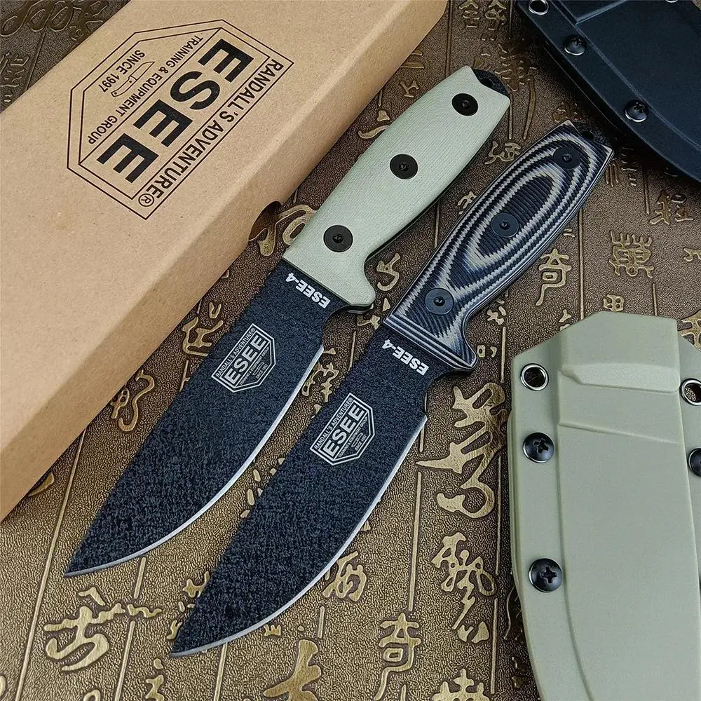 New kitchen chef's knife with Kydex sheath; versatile outdoor hiking Camping Knives Stainless Steel Tool and everyday carry straight-blade climbing knife; gift set with sheath Survival Tools, Camping Portable Knives