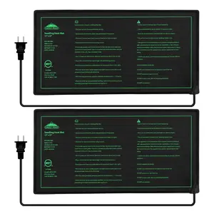2 Pack Waterproof Seedling Heat Mat 10” x 20”, UL & MET-Certified Heating Pad, Contains (2) Warming Mats